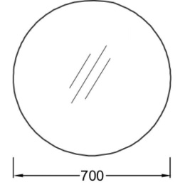 Зеркало Jacob Delafon 70 см EB1454-NF, круглое, с подсветкой