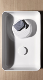 Раковина накладная с полочкой Laufen Val 8.1228.2.000.112.1 55 см, SaphirKeramik, без отверстия под 