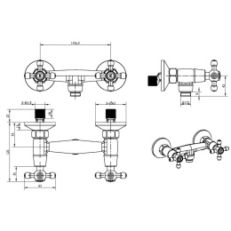 Фото Смеситель для душа Boheme Camelia (274-Camelia) хром