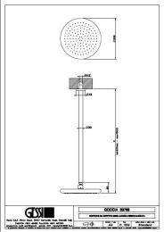 Верхний душ Gessi Goccia (33768#031) хром