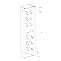 Зеркальный шкаф Keuco Royal 30 05611171000, алюминий