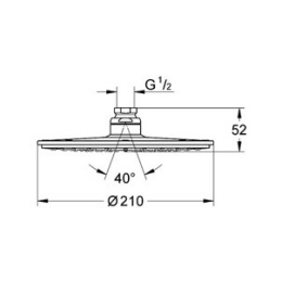 Grohe Rainshower 28368000 Душ верхний, 1 вид струи