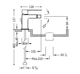 Фото Tres Class 20512001D Смеситель для биде