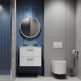 Зеркало на ремне Iddis Optima Home, белое, 60 см ( OPH60W0i98K)