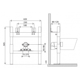 Инсталляция для биде BelBagno BB024-BD