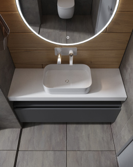 Armadi Art Flat 897-120-A glossy Ящик под столешницу 120см АНТРАЦИТ глянец VALLESSI UNO-S