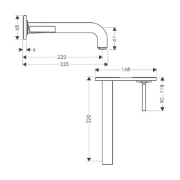 Hansgrohe Axor Citterio 39115000 Смеситель для раковины