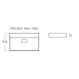 Раковина Oasis Profilo 0PFLM1V085 85х51 белый