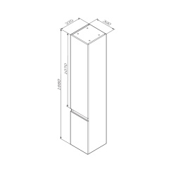 Шкаф-колонна Am.Pm X-Joy (M85ACHR0306BM) черный