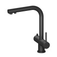 Смеситель для кухни Timo Saona 2356/03FL с подключением фильтра и выдвижной лейкой, черный