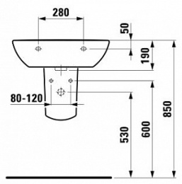 Раковина Laufen Pro 8.1095.2.000.104.1 60*48 см