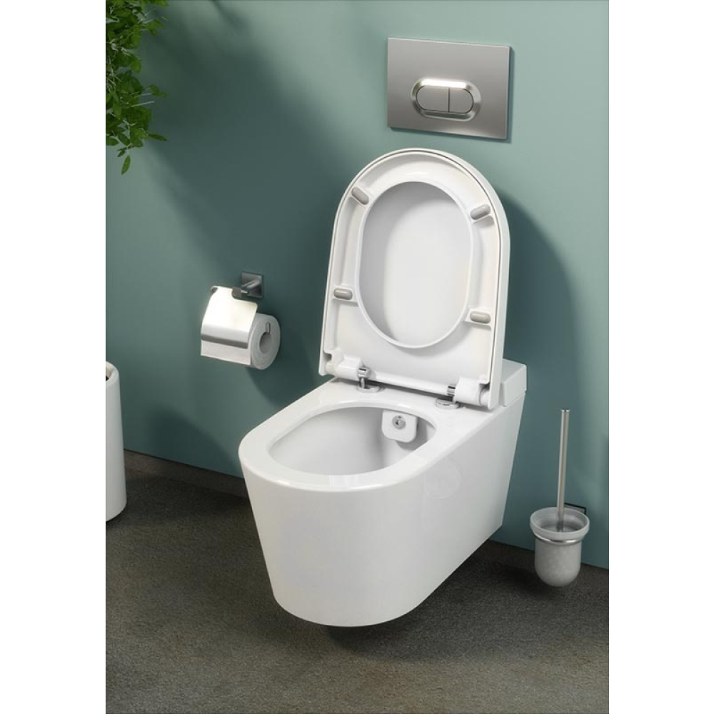 Инсталляция Grohe с безободковым унитазом VitrA Nest 5176B003-6233, с функцией биде, крышка микролиф