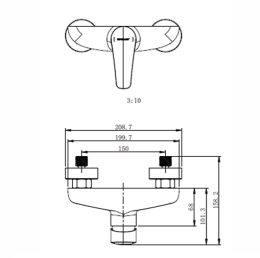 Bravat Arden F9351385CP-01-RUS Смеситель для душа с подключением шланга