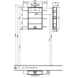 Шкаф зеркальный навесной 85481000 VILLEROY&BOCH Face to Face, 800 x 750 820 x 135 мм