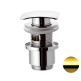 Донный клапан с переливом 1”1/4 Remer 905SCC2114DO, золото глянцевое