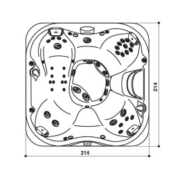 Фото Минибассейн Jacuzzi SPA J335 ZP12RU0EWM0 214х214х92см