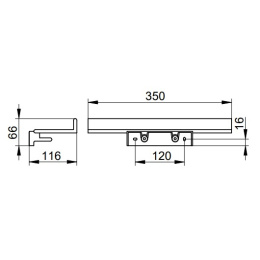 Фото Полочка для душа Keuco Collection Reva 12858370000, черный, матовый