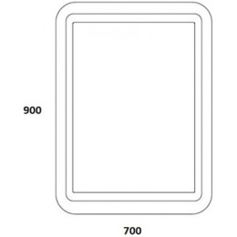 Континент ЗЛП492 Зеркало "Lucia standart" 700x900