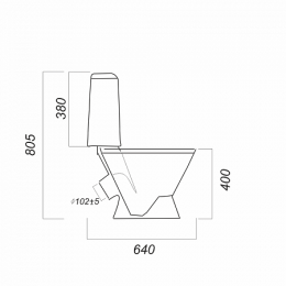 Унитаз-компакт Sanita Кама Эконом KMASACC01090111 с сиденьем