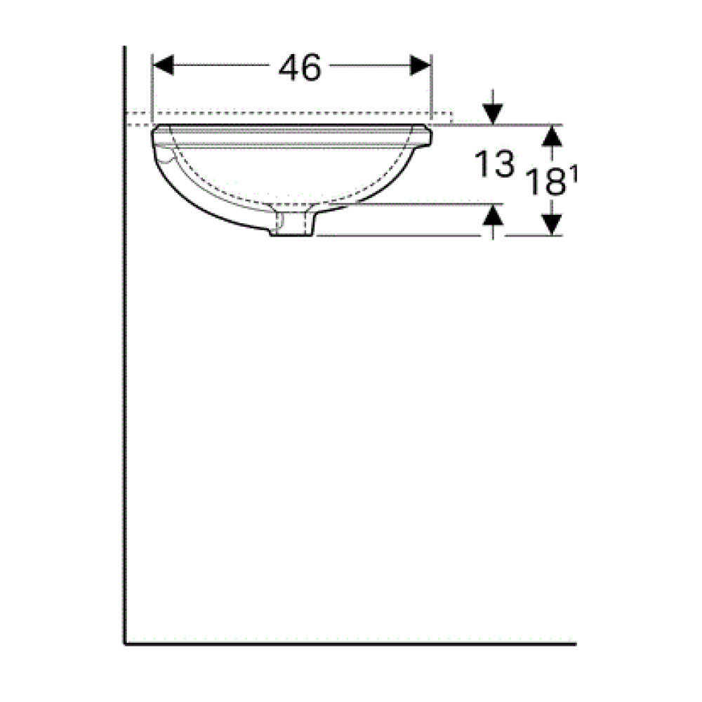 Geberit Variform 500.758.01.2 Раковина, встраиваемая снизу
