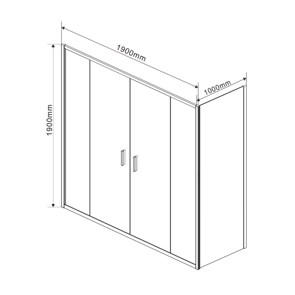 Фото Душевой уголок Vincea Garda (VSR-1G21019CH) хром