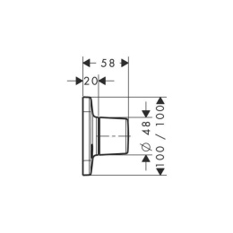Hansgrohe Axor Bouroullec 19981000 Запорный/переключающий вентиль Trio/Quattro (хром)