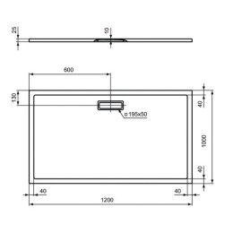 Поддон душевой Ideal Standart Ultra Flat New T4489V1 120 x 100 см ультратонкий, прямоугольный, белый