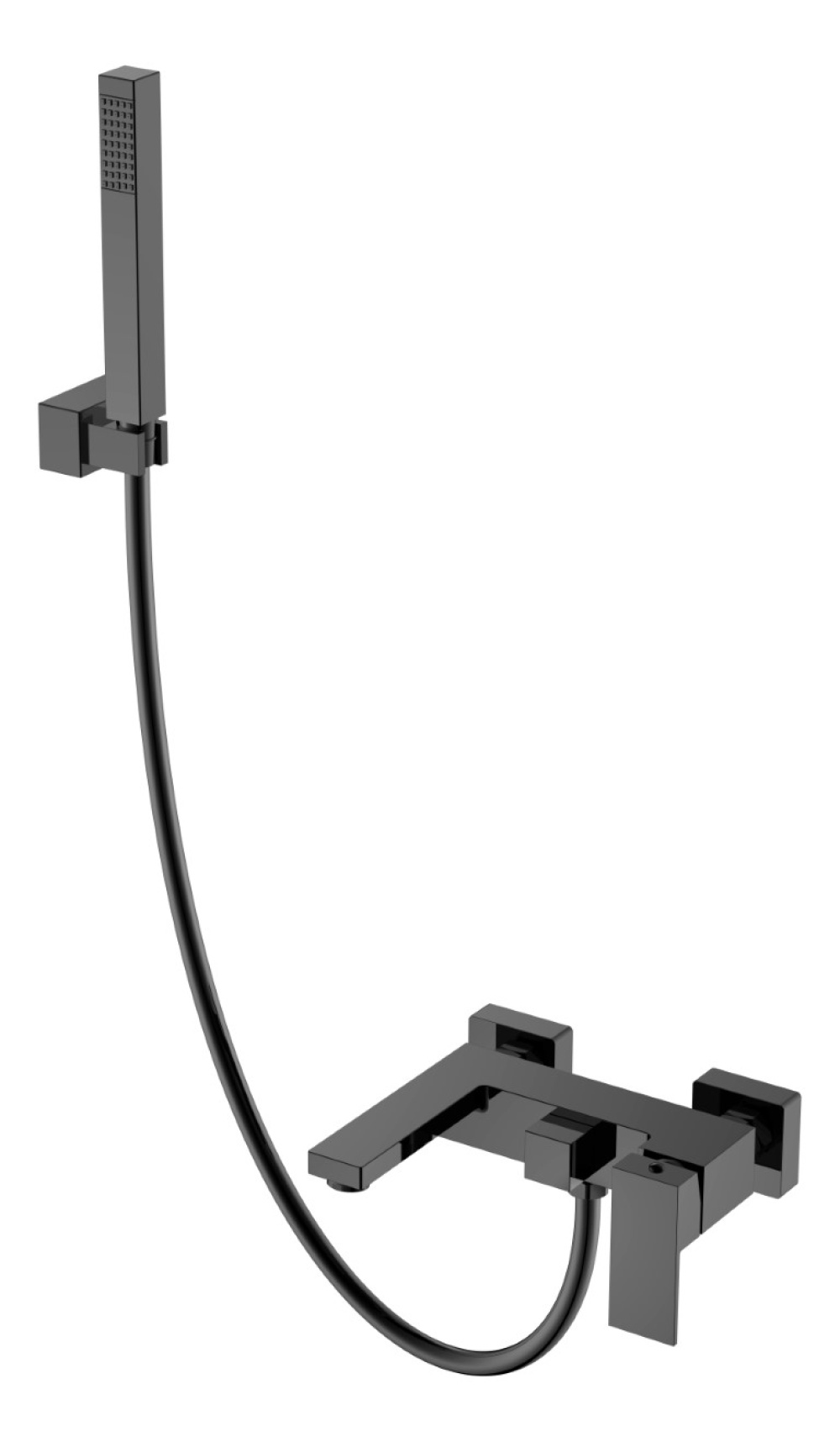 Фото Cмеситель для умывальника Boheme Qubic (473-SGM) металл глянец