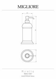 Фото Дозатор жидкого мыла Migliore Mirella 17235 керамика, хром