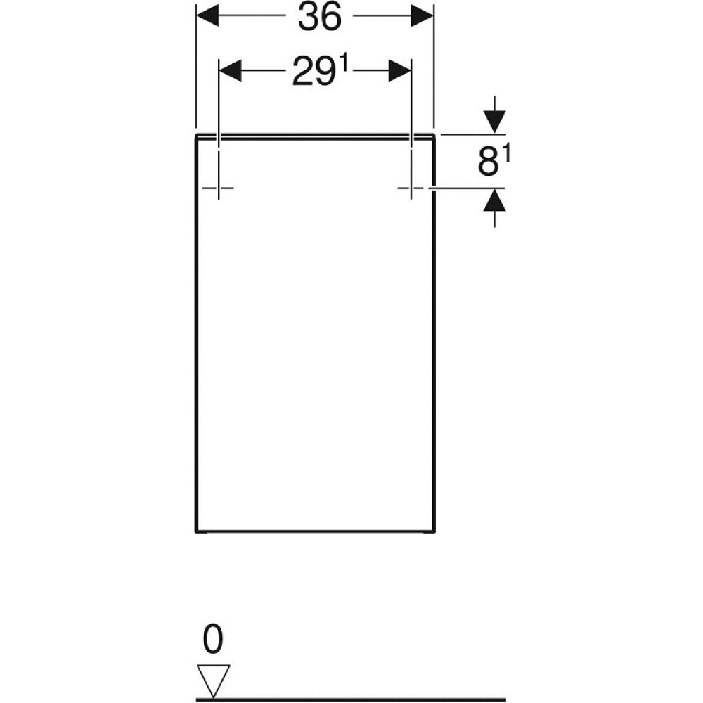 Geberit Smyle Square 500.359.JK.1 Шкаф, средний