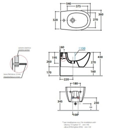 Биде подвесное Globo 4ALL (MDS09.BO) белый, матовый