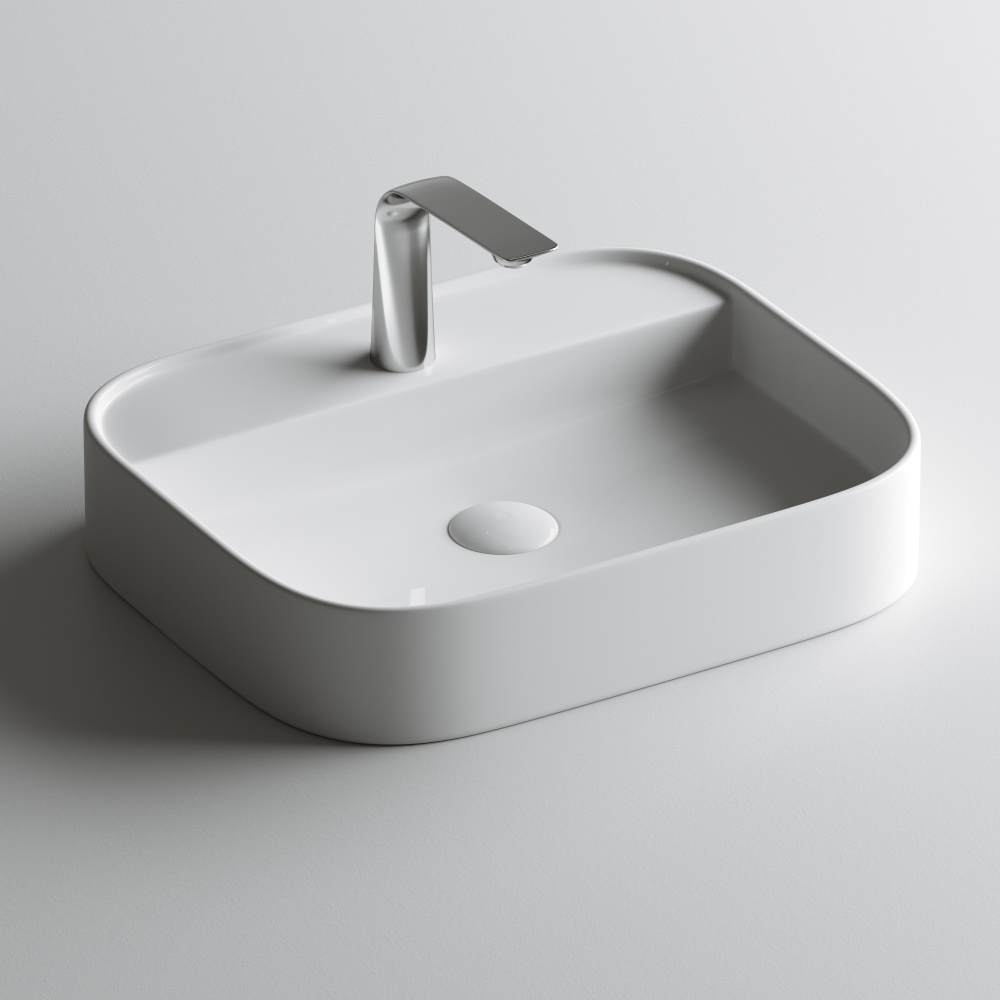 Накладная раковина Ceramicanova Element CN6034 прямоугольная 55 см