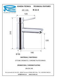 Смеситель Remer для раковины RR N11 A