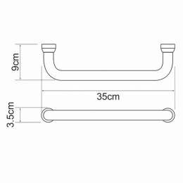 WasserKRAFT  K-1066WHITE Поручень