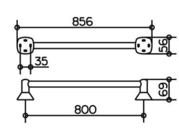 Полотенцедержатель Keuco City.2 02701010800, хром
