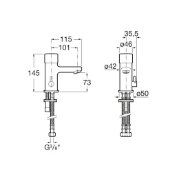 Смеситель для раковины Roca Sprint (5A3124C00) хром