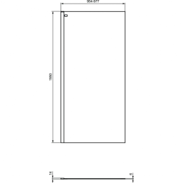 Фиксированная панель 100 см Ideal Standard CONNECT 2 Wetroom panel K9378V3