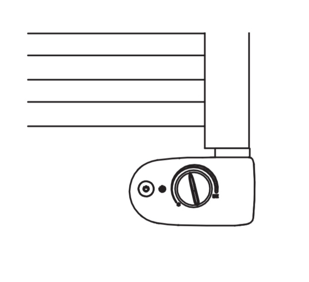 Фото Полотенцесушитель электрический Isarp Ares Electric - Heater K 818 - 580, EIS058K01IR01NNN, с регули