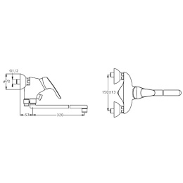 Смеситель Ideal Standard Cerasprint New B7579AA для ванны/душа