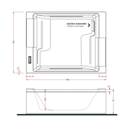Фото Минибассейн Treesse Soul Spa (V482BXBNS220O) 195x150x70, белый