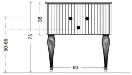 Фото Armadi Art Vallessi Avantgarde 843-080-BG Тумба Canale 80 черная + Золото_Комплект