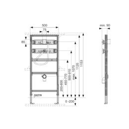 Фото Инсталляция для писсуара TECE Profil (9320008)