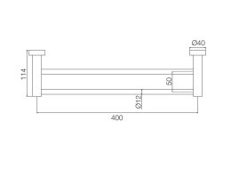 FIMA Carlo Frattini Rotola F6001/40CR Полотенцедержатель на 40 см
