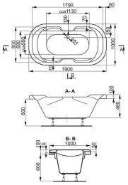 Акриловая ванна 190x100 Vagnerplast (VPBA191GAI7X-04), овальная