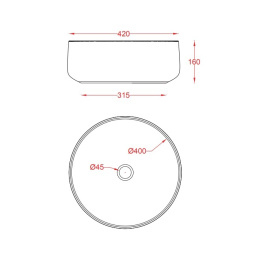 Раковина 42 см ArtCeram Cognac (COL001 36 00) синий