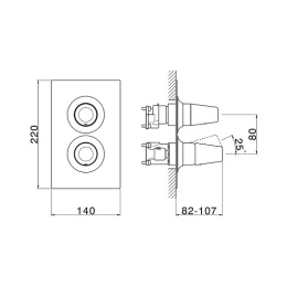 Смеситель для душа Cisal Vita VI0BM03040, черный