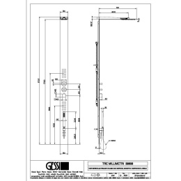 Душевая система Gessi Tremillimetri Rettangolo (39808#238) сталь полированная