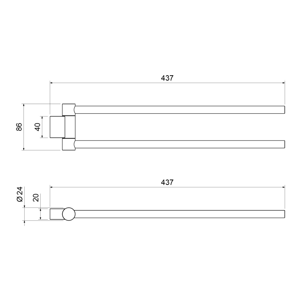 Фото Полотенцедержатель Timo Luiro 18559/00 хром