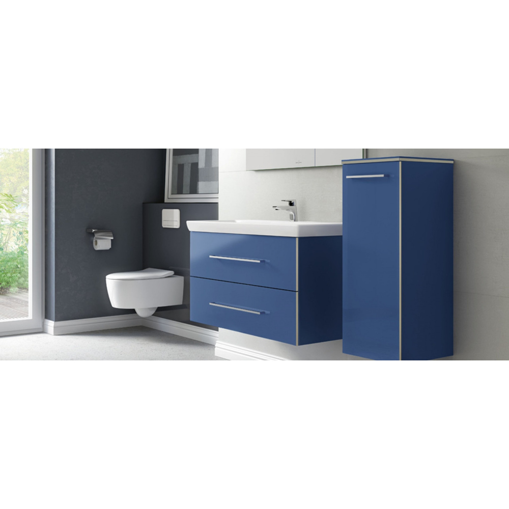 Подвесной унитаз безободковый Villeroy&Boch Avento 5656 RSR1 с крышкой-сиденьем Slimseat 9M87 S1, ал