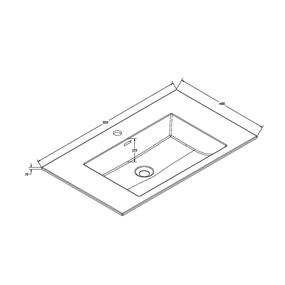 Раковина из искусственного камня Vincea (VCB-13800W) белый